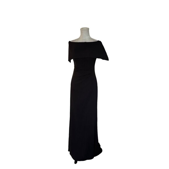 Vince Camuto Ruched Off-The-Shoulder Evening Gown Size 2 With Fold over Detail - Picture 2 of 16